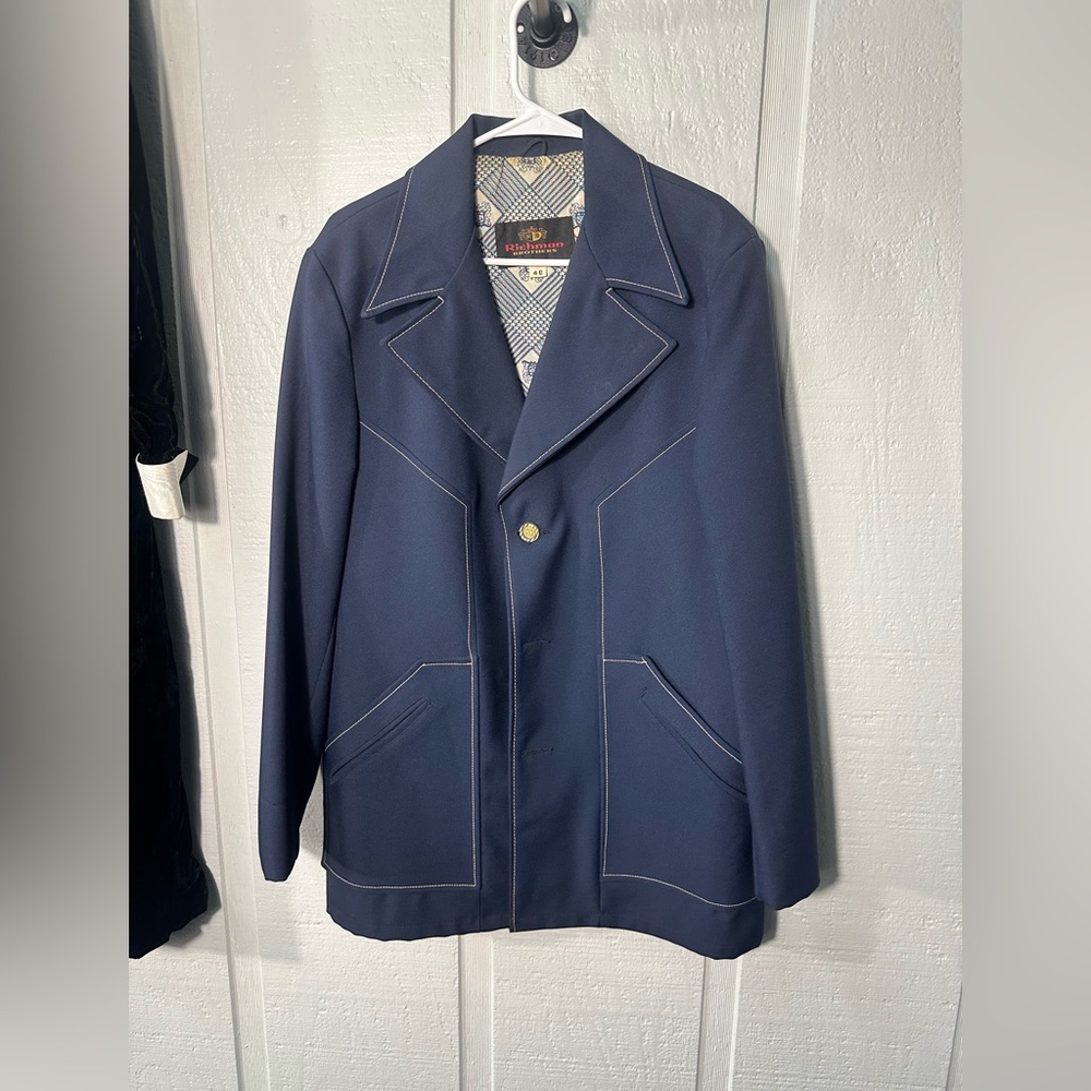 Richman Brothers Vintage Navy Men’s Sports Coat Size 40 EUC